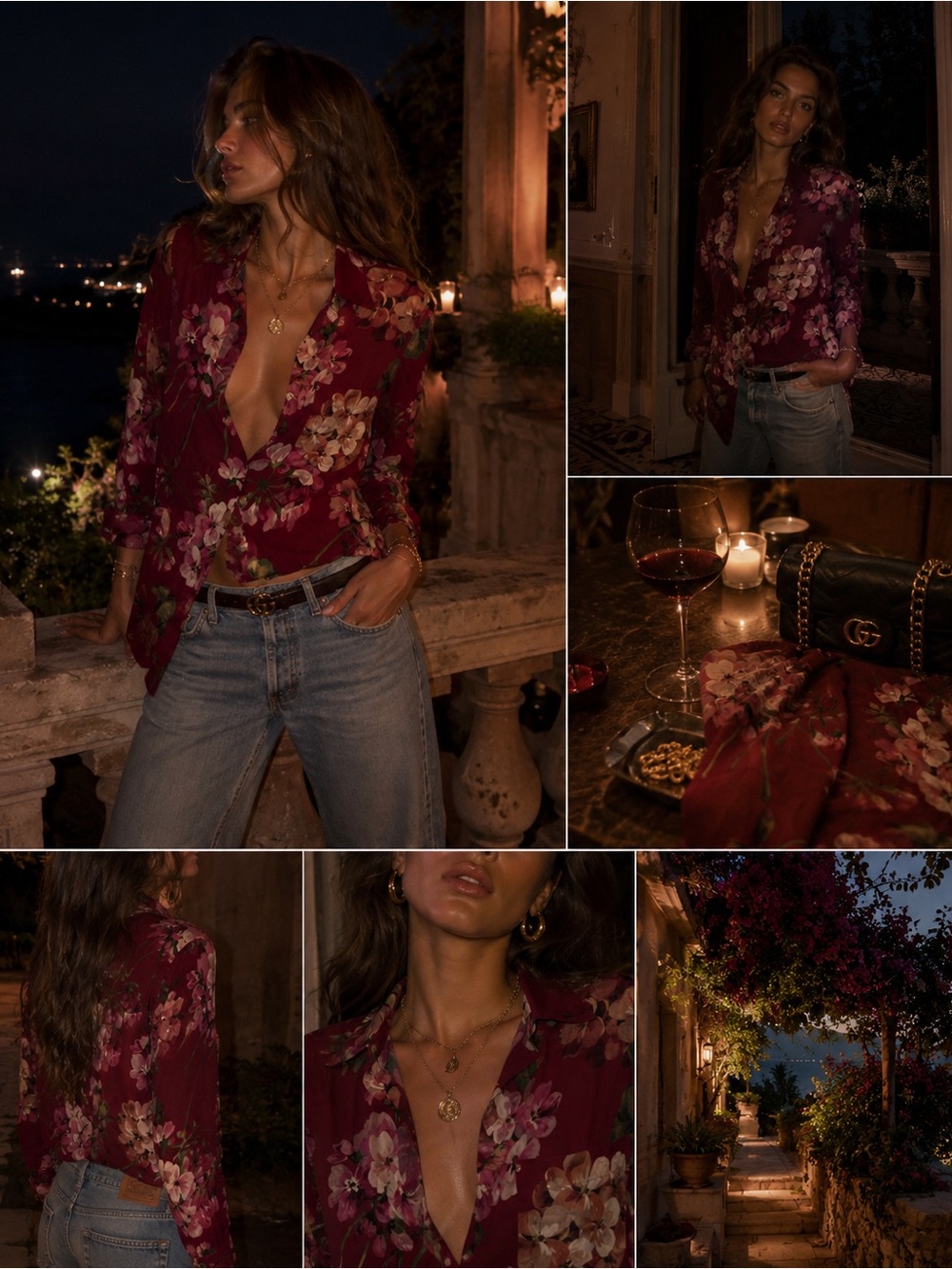 Authentic Gucci Silk Blooms Blouse | IT 44